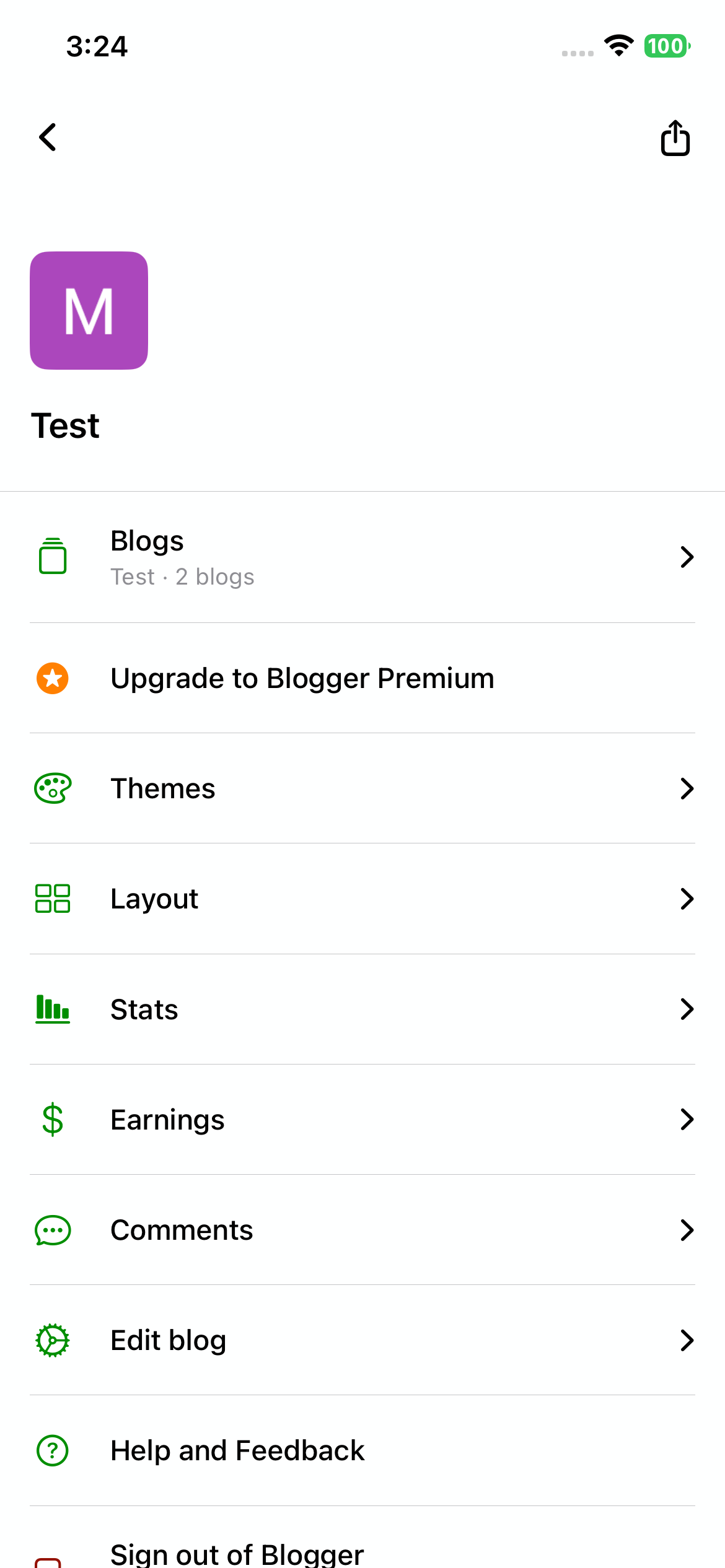 Blogger App Features