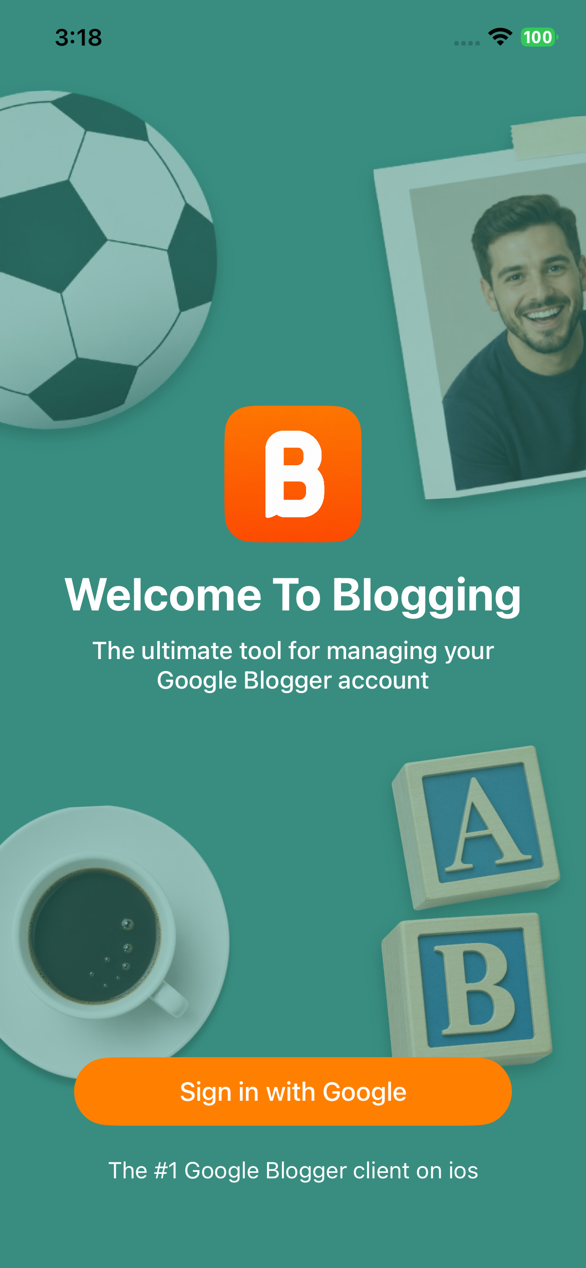 Blogger Welcome Screen